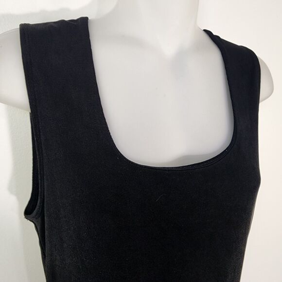 Chico's Travelers Womens Cami Tank Top Size 0 Small 4 Slinky Stretch Knit Black - Picture 3 of 8